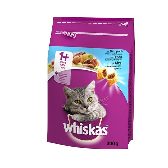 Whiskas - Alimento per gatti - Croccantini per gatto adulto 1+ TONNO 300gr
