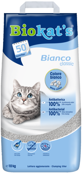 Biokat’s - Articolo per gatti - Bianco Lettiera in argilla naturale 10kg
