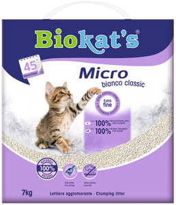 Biokat’s - Articolo per gatti - Micro Bianco Lettiera in argilla naturale 7kg