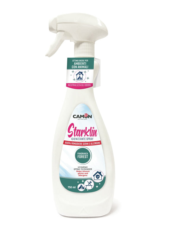 Camon - Articolo per cani e per gatti - Starklin Igienizzante Spray - fragranza forest 750ml