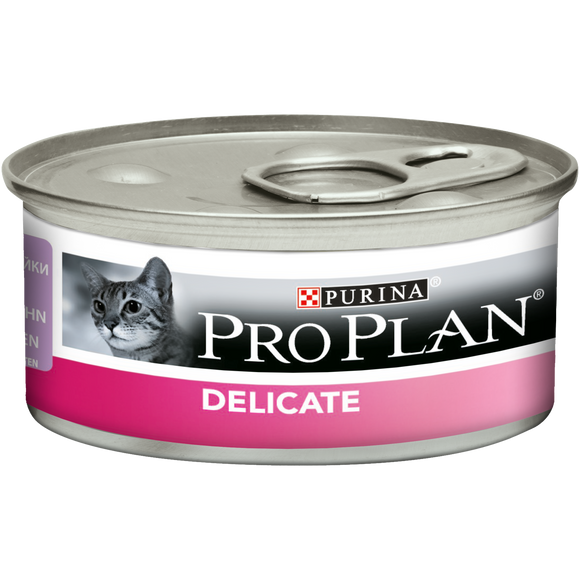 Purina - Alimento per gatti - Pro Plan Delicate Mousse con Tacchino 85gr