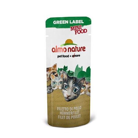 Almo Nature - Alimento per gatti - Green label mini food con Filetto di Pollo/ Tonno 100x3gr