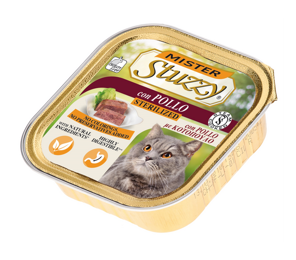 Stuzzy - Alimento per gatti - Mister Sterilized Patè al pollo 100gr