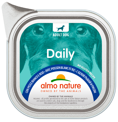 Almo Nature - Alimento per cani - Daily con Pesce Bianco e Riso