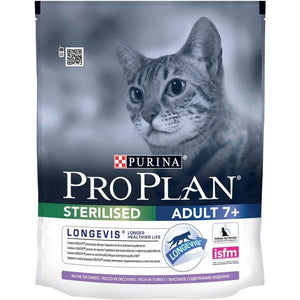 Purina - Alimento per gatti - Pro Plan Sterilised 7+ con Tacchino 400gr