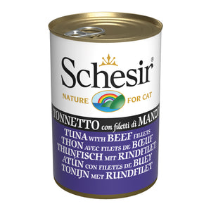 Schesir - Alimento per gatti - Tonnetto con filetti di manzo 140gr