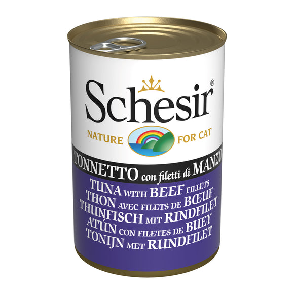 Schesir - Alimento per gatti - Tonnetto con filetti di manzo 140gr