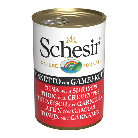Schesir - Alimento per gatti - Tonnetto con gamberetti 140gr