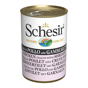 Schesir - Alimento per gatti - Filetti di pollo con gamberetti 140gr