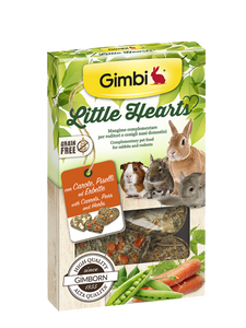 Gimbi - Alimento per roditori - Snackitos Cuori Di Carote 115gr