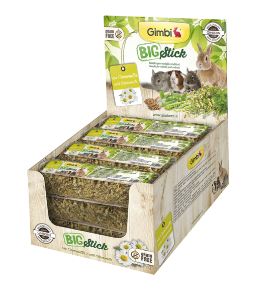 Gimbi - Alimento per roditori - BigSticks con camomilla 70gr
