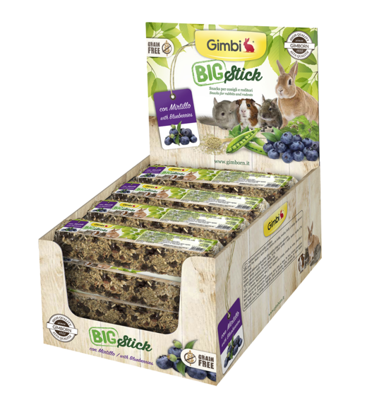 Gimbi - Alimento per roditori - BigSticks con mirtilli 70gr