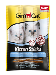 GimCat - Alimento per gatti - Kitten Stick al Tacchino 3X3gr