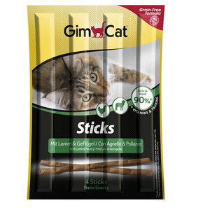 GimCat - Alimento per gatti - Sticks + gusti 4pz