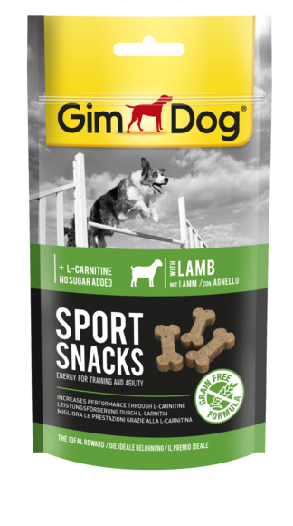 GimDog - Alimento per cani - Sport Snacks con Agnello 60gr