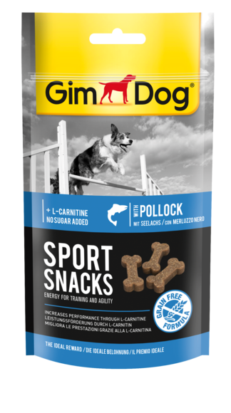 GimDog - Alimento per cani - Sport Snacks con Merluzzo 60gr