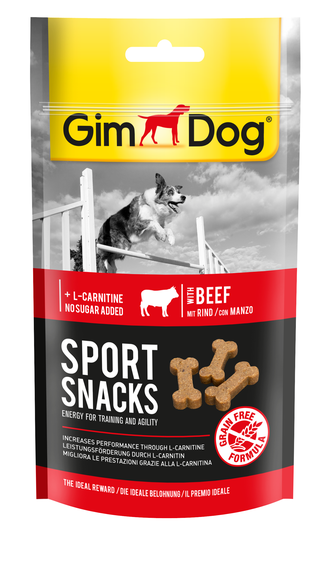 GimDog - Alimento per cani - Sport Snacks con Manzo 60gr