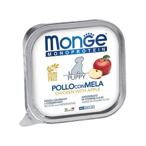 Monge - Alimento per cani - Monoproteico frutta JUNIOR POLLO E MELA 150gr