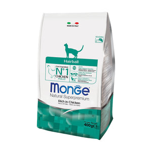 Monge - Alimento per gatti - Natural Superpremium Hairball 400gr