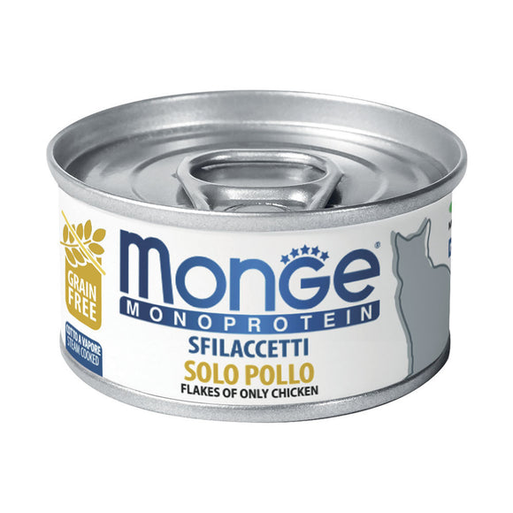 Monge - Alimento per gatti - sfilaccetti solo POLLO 80gr