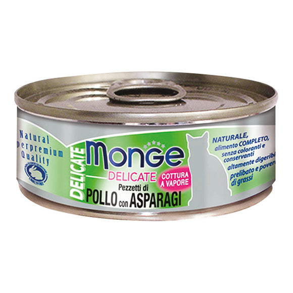 Monge - Alimento per gatti - DELICATE POLLO/ASPARAGI 80gr