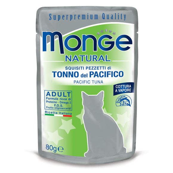 Monge - Alimento per gatti - TONNO DEL PACIFICO 80gr