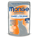 Monge - Alimento per gatti - TONNO/SALMONE 80gr