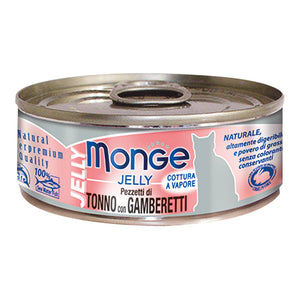 Monge - Alimento per gatti - JELLY CON TONNO/GAMBERETTI 80gr