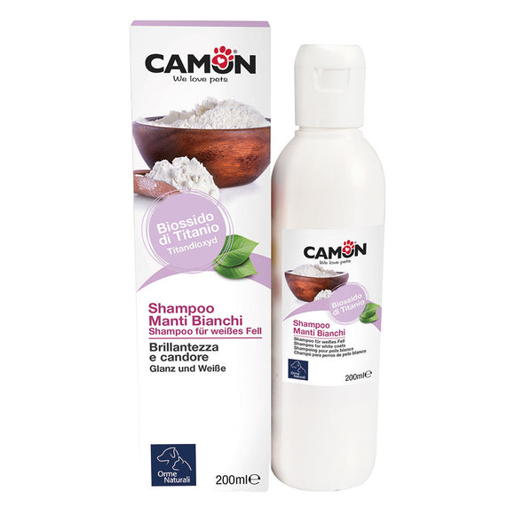 Camon - Articolo per cani - Orme naturali Shampoo manti bianchi 200ml