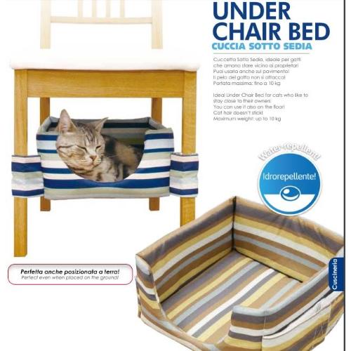 GimCat - Articolo per gatti - CUCCIA SOTTO SEDIA (BLU) 30x15x30 cm