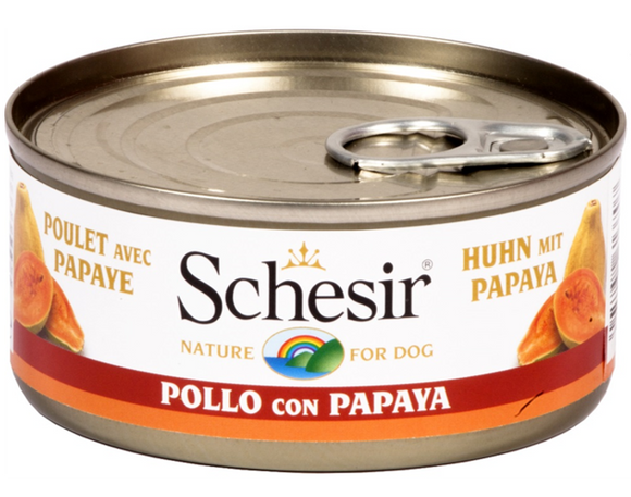 Schesir - Alimento per cani - Filetti di pollo con papaya 150gr