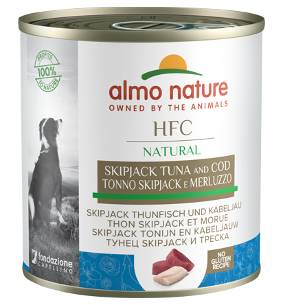 Almo Nature - Alimento per cani - HFC Natural con Tonno Skipjack e Merluzzo 290gr