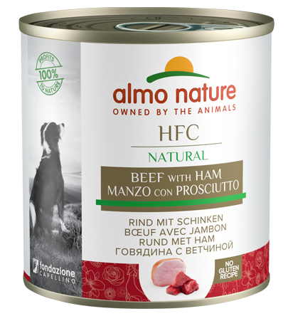 Almo Nature - Alimento per cani - HFC Natural con Manzo e Prosciutto 290gr