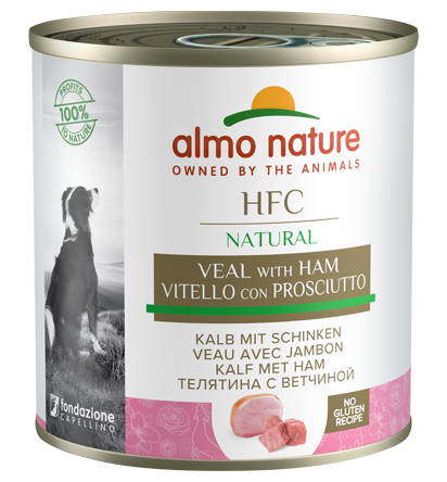 Almo Nature - Alimento per cani - HFC Natural con Vitello e Prosciutto 290gr
