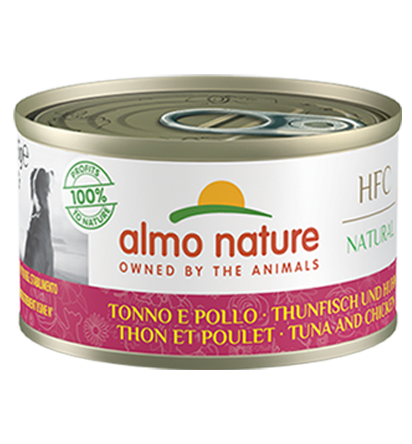 Almo Nature - Alimento per cani - HFC Natural Tonno e Pollo 95gr