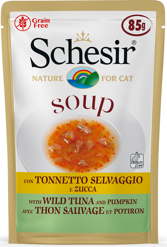 Schesir - Alimento per gatti -  Tonnetto Selvaggio e Zucca 85gr