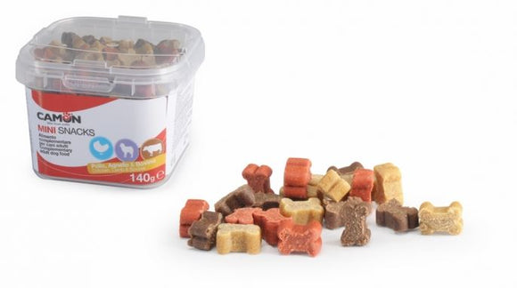 Camon - Articolo per cani - Mini Treats&Snacks Mini Bones mix 140gr