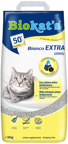Biokat’s - Articolo per gatti - Bianco Extra Lettiera in carbone attivo 10kg