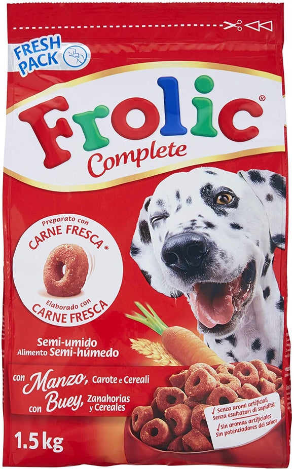 Frolic - Alimento per cani - Manzo,carote e cereali 1,5kg
