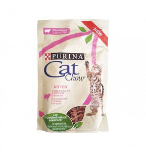 Purina - Alimento per gatti - CAT CHOW kitten all' agnello e zucchine in salsa da 85gr