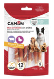 Camon - Alimento per cani - Rolls di pelle bovina con anatra 140gr 3pz