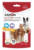 Camon - Alimento per cani - Twist con pollo e pelle bovina 70gr 4pz