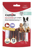 Camon - Alimento per cani - Rolls di pelle bovina con coniglio 140gr 3pz