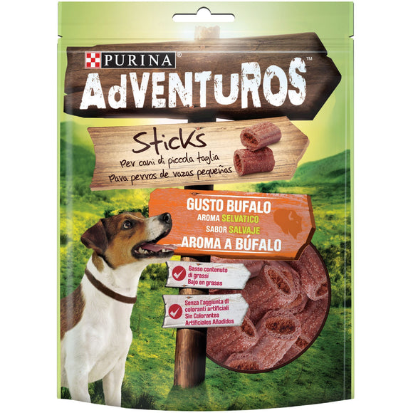 Purina - Alimento per cani - ADVENTUROS Snack Mini stick al gusto Bufalo 90gr