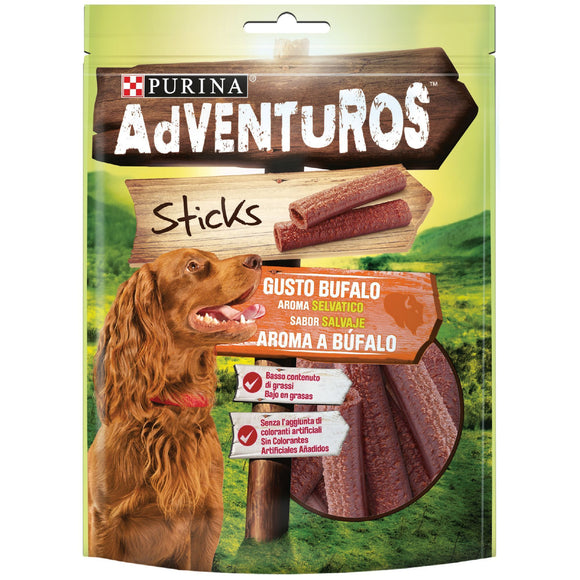 Purina - Alimento per cani - ADVENTUROS Snack Stick al gusto Bufalo 120gr