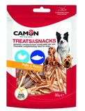 Camon - Articolo per cani - Bocconcini al pollo, pesce e formaggio da 80gr