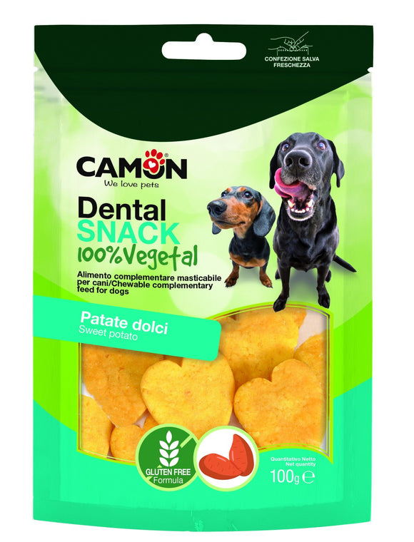 Camon - Articolo per cani - Bauveg Snack Cuoricini con patata dolce 100gr