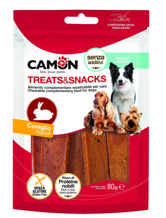 Camon - Alimento per cani - Coniglio Jerky da 80gr