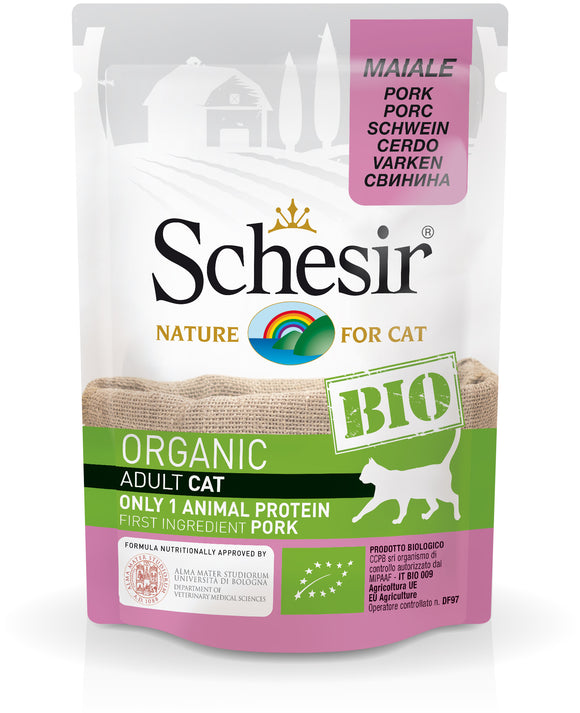 Schesir - Alimento per gatti - Maiale BIO 85gr
