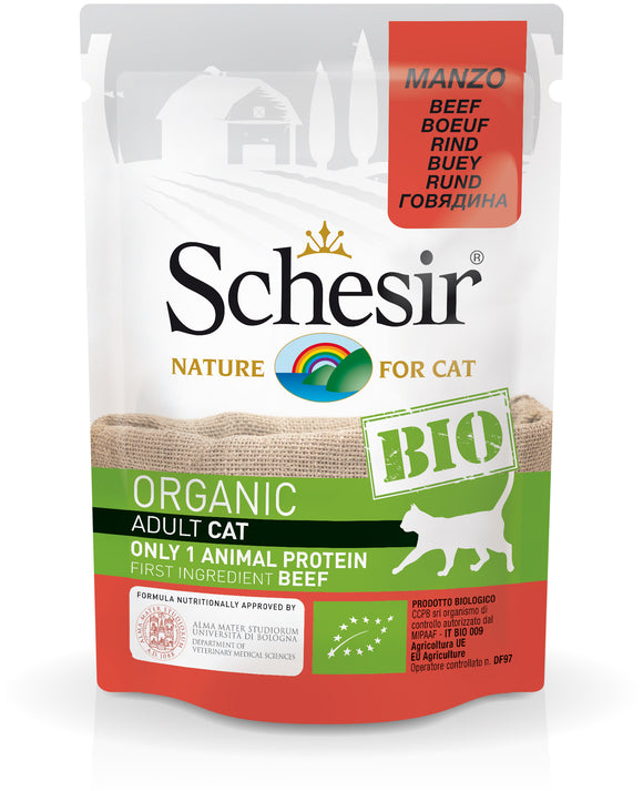 Schesir - Alimento per gatti - Manzo BIO 85gr